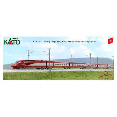 K101657-Coffret TGV Thalys PBA, 10-éléments, Ep.VI, neues Design - Kato - K101657-ModTrain
