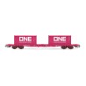 HJ6261-Wagon TOUAX. 4-axle container S7B. loaded with 2 x Jouef - HJ6261-ModTrain