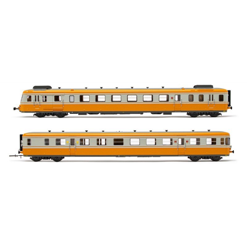 HJ2388S-Autotrail RGP2 XBD 2710+XRAB 7710 ORANGE/GRIS BETON SNCF SOUND - jouef - HJ2388S-ModTrain