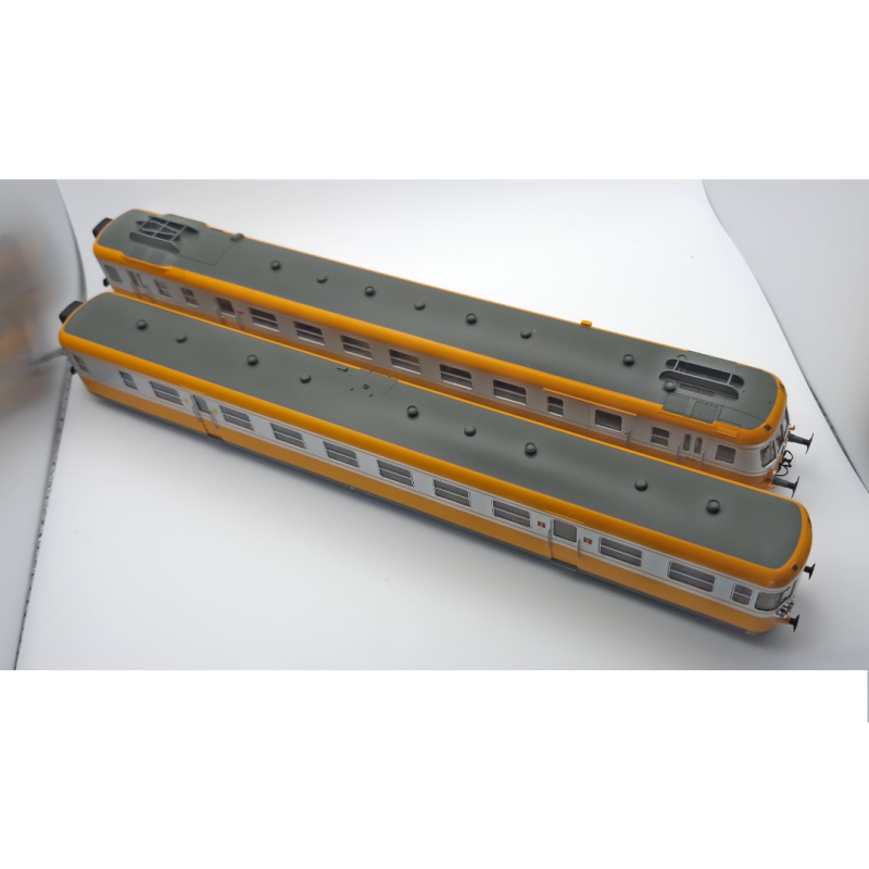 HJ2387-Autorail RGP2 Upgraded version. orange/metal gris livery -Jouef - HJ2387-ModTrain