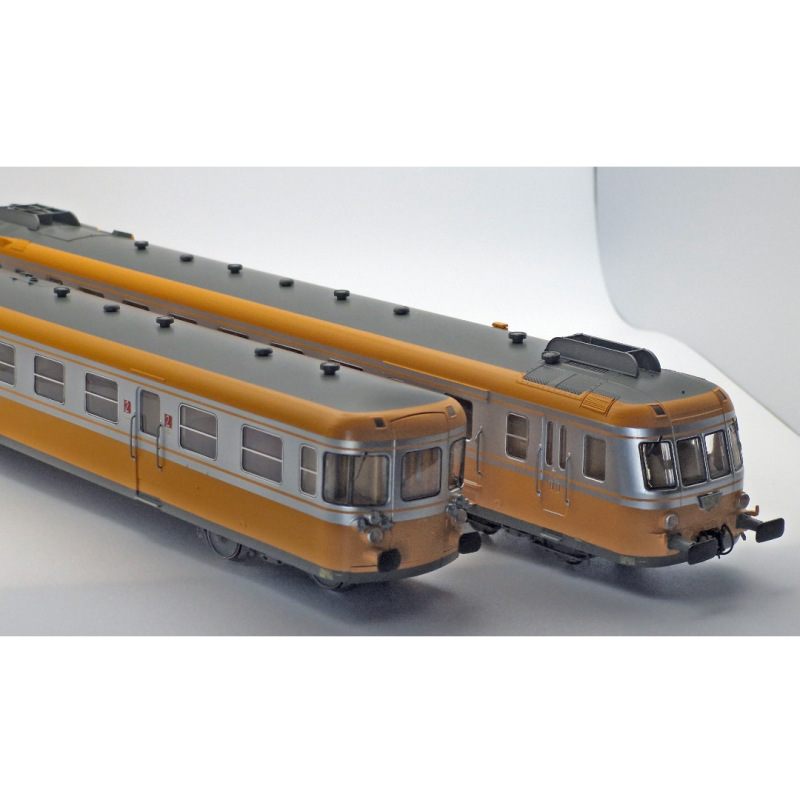HJ2387S-Autorail RGP2 Upgraded version. orange/metal grey  sound - Jouef - HJ2387S-ModTrain