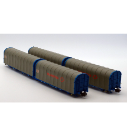 33078/33079-Set de 2 Wagons bâché double Lails Transfesa.MF-Train N33078/N33079-ModTrain