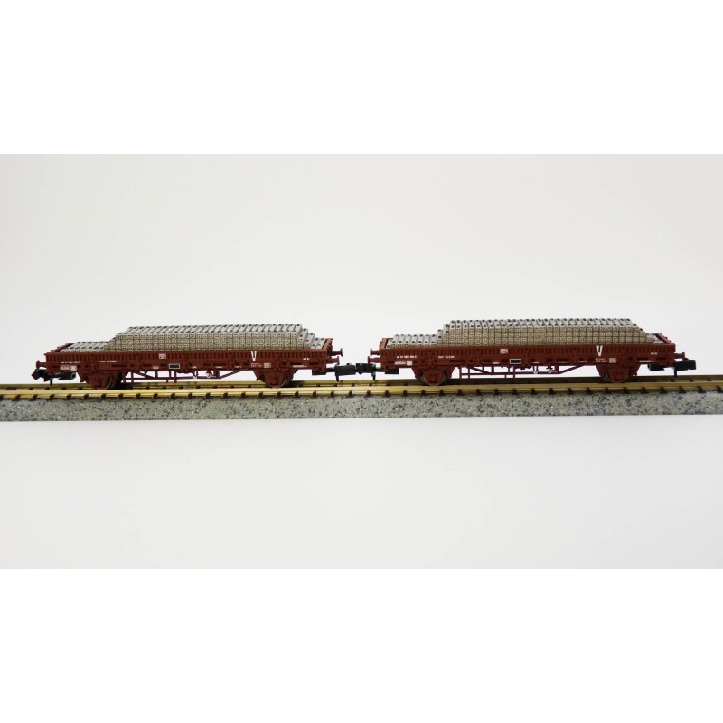HN6543-Wagons de marchandises wagons plats avec traverses béton SNCF Ep.V 2 pièces Arnold - HN6543-ModTrain