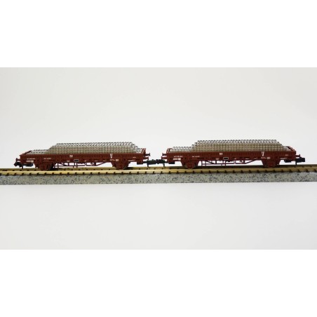 HN6543-Wagons de marchandises wagons plats avec traverses béton SNCF Ep.V 2 pièces Arnold - HN6543-ModTrain