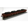 SNCF, 4-axle stake wagon, Res type, loaded with Y25 bogies, ep. V HJ6308