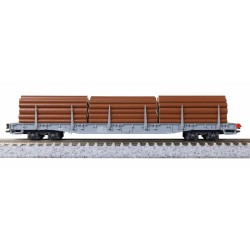Kato RhB Flat Car R-w with Logs 4-Car-Set K10-1891