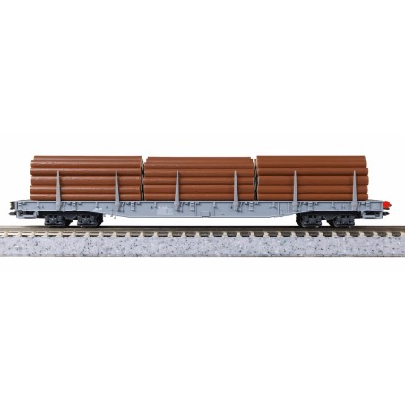 Kato RhB Flat Car R-w with Logs 4-Car-Set K10-1891